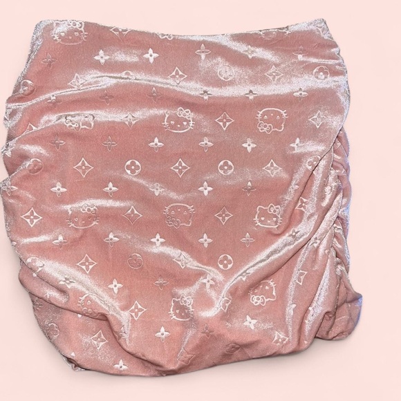 Dolls Kill Pink Velvet Two-Piece Dress - Picture 2 of 5